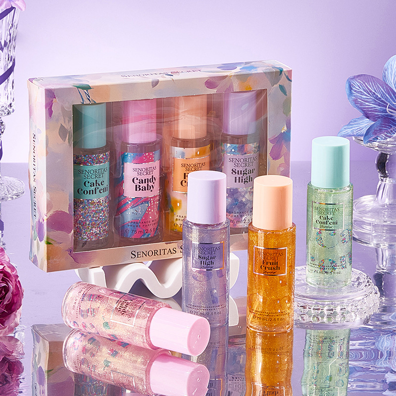 4 個 75 ミリリットル * 4 オードパルファム フローラル ボディ スプレー女性フルーティー 75 ミリリットル ボディミスト ギフト セット